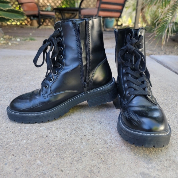 Sugar Black Combat Boots | Women's Size 6.5 | Punk | Goth - Picture 3 of 9